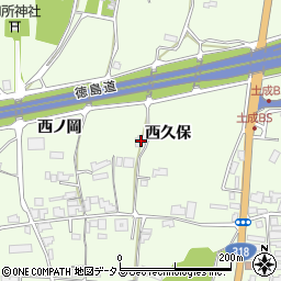 徳島県阿波市土成町吉田西久保4周辺の地図