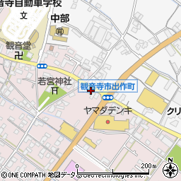香川県観音寺市出作町734周辺の地図