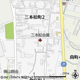 三本松公民館周辺の地図