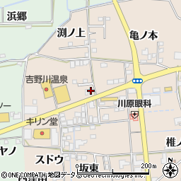 徳島県板野郡上板町椎本四宮東周辺の地図