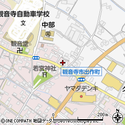 香川県観音寺市出作町862周辺の地図