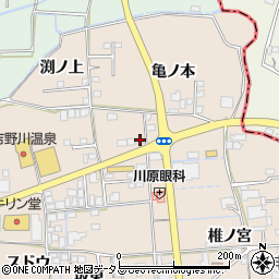 徳島県板野郡上板町椎本亀ノ本周辺の地図
