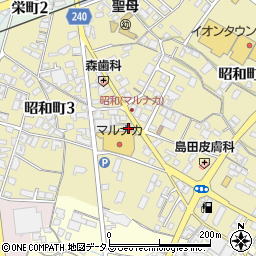 パークドライ昭和店周辺の地図
