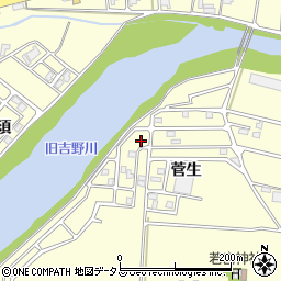 徳島県板野郡板野町西中富菅生周辺の地図