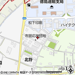 徳島県徳島市応神町東貞方北野周辺の地図