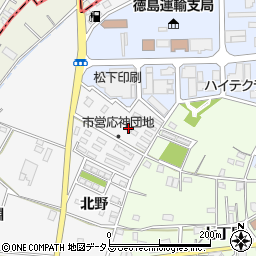 徳島県徳島市応神町東貞方北野34周辺の地図