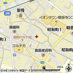 香川県観音寺市昭和町周辺の地図