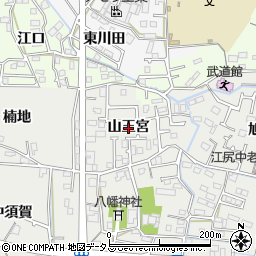 徳島県北島町（板野郡）江尻（山王宮）周辺の地図
