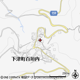 和歌山県海南市下津町百垣内580周辺の地図