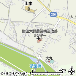 香川県三豊市山本町大野262周辺の地図