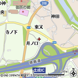 徳島県阿波市土成町吉田（東又）周辺の地図