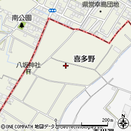 徳島県徳島市応神町西貞方喜多野周辺の地図