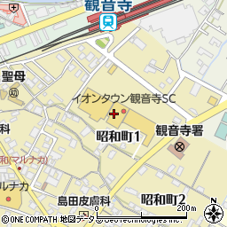 ダイソーイオン観音寺ＳＣ店周辺の地図