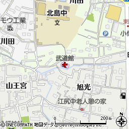 北島町　武道館周辺の地図