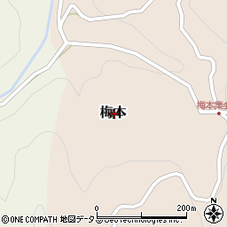 和歌山県海草郡紀美野町梅本周辺の地図