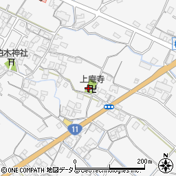 植田上自治会館周辺の地図