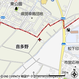 徳島県徳島市応神町西貞方喜多野14周辺の地図