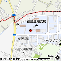 徳島県庁　東部県税局自動車税庁舎周辺の地図