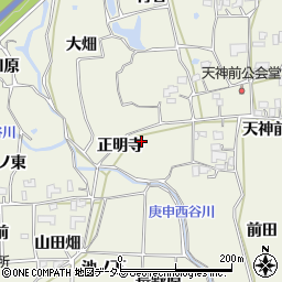 徳島県板野郡上板町引野正明寺周辺の地図
