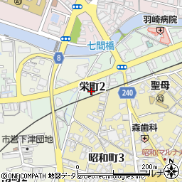 香川県観音寺市栄町2丁目周辺の地図