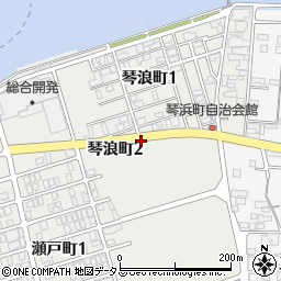 香川県観音寺市琴浪町周辺の地図