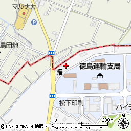 徳島県徳島市応神町東貞方北野90-1周辺の地図