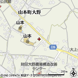 香川県三豊市山本町大野457周辺の地図