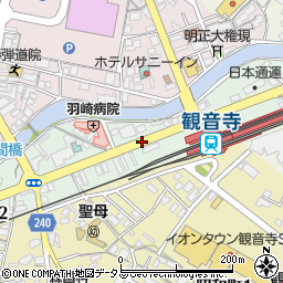 香川県観音寺市栄町周辺の地図