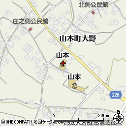 香川県三豊市山本町大野455周辺の地図