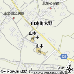 香川県三豊市山本町大野455-5周辺の地図