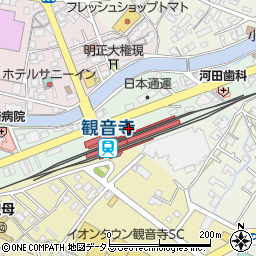 セブンイレブンＫｉｏｓｋ観音寺駅店周辺の地図