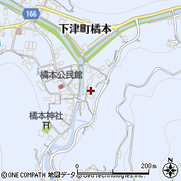 和歌山県海南市下津町橘本162周辺の地図