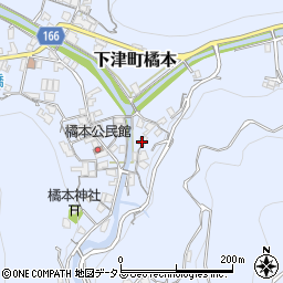 和歌山県海南市下津町橘本166周辺の地図