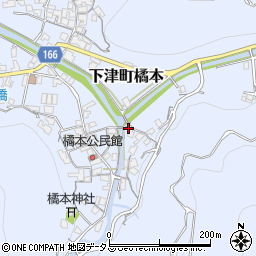 和歌山県海南市下津町橘本168周辺の地図