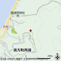 愛媛県今治市波方町西浦周辺の地図