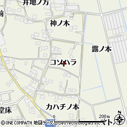 徳島県板野郡上板町神宅コソハラ周辺の地図