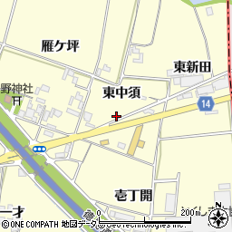 徳島県板野郡板野町西中富東中須周辺の地図