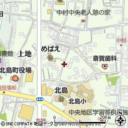 徳島県板野郡北島町中村前田道添周辺の地図