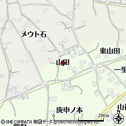 徳島県板野郡上板町七條山田周辺の地図