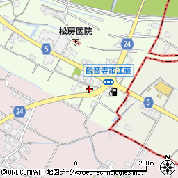 香川県観音寺市本大町1054-1周辺の地図