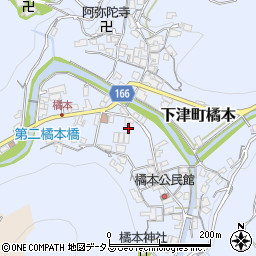 和歌山県海南市下津町橘本105周辺の地図