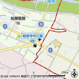 ローソン観音寺本大町江藤店周辺の地図