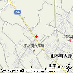 香川県三豊市山本町大野986-3周辺の地図