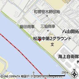 徳島県板野郡松茂町笹木野八山開拓116-5周辺の地図