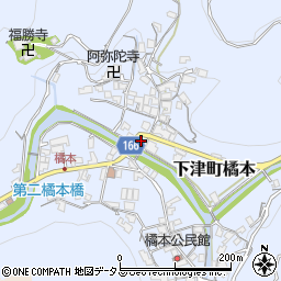 和歌山県海南市下津町橘本75周辺の地図
