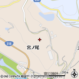 徳島県阿波市土成町宮川内宮ノ尾周辺の地図