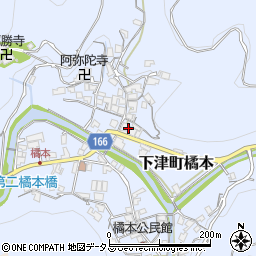 和歌山県海南市下津町橘本72周辺の地図