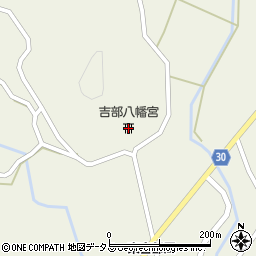 吉部八幡宮周辺の地図