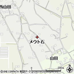 徳島県板野郡上板町泉谷メウト石周辺の地図