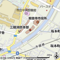 観音寺市役所本庁ふるさと活力創生課周辺の地図